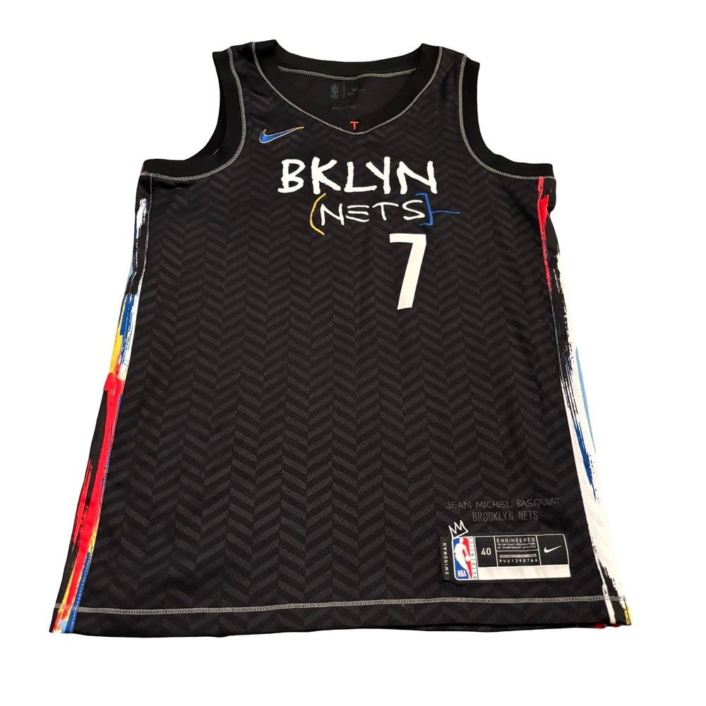 Nike Brooklyn Nets Kevin Durant Basquiat City Edition Jersey Mens S CN1713-010